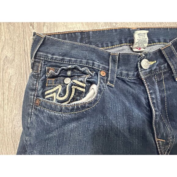 True Religion Jeans Men's Size 32 Straight Leg Mid Rise Causal Denim Blue - Picture 4 of 11